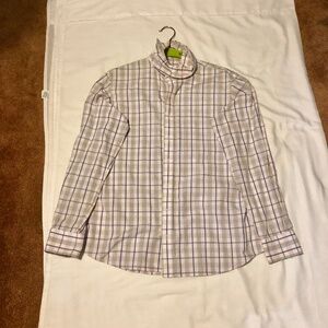 Tailored Sportsman Shirt White-Blue Plaid 38 1327 -11